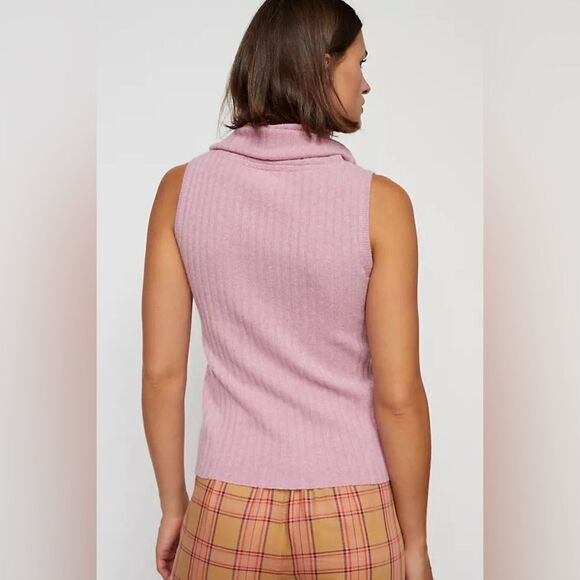 NWT Anthropologie Emerie 100% Cashmere Cowl Neck Sweater Tank - Picture 2 of 6